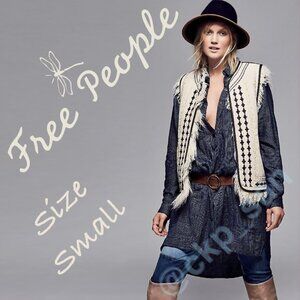 NWOT Free People Kick It In Reverse Fur Vest Sz S